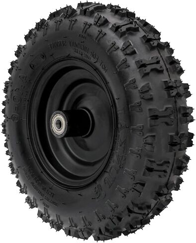 410-6 4.10-6" Tire and Wheel with 12mm Bearings,1/2" Bore – Knobby Tread, Black Iron Rim, Fits Go-Kart, ATV, Quad, Buggy, Lawn Mower, Snowblower, Hand Truck and More (2) in Saudi Arabia