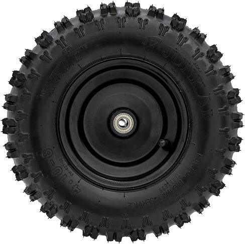 410-6 4.10-6" Tire and Wheel with 12mm Bearings,1/2" Bore – Knobby Tread, Black Iron Rim, Fits Go-Kart, ATV, Quad, Buggy, Lawn Mower, Snowblower, Hand Truck and More (2) in Saudi Arabia