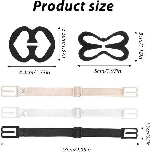 Bra Strap Clips, 11Pcs Bra Clips and Bras Straps Holder, Non-Slip Adjustable Bras Converters to Make Racerback, Conceal Straps & Control Cleavage,Strap Holders for Women (Black, White, Beige) in Saudi Arabia
