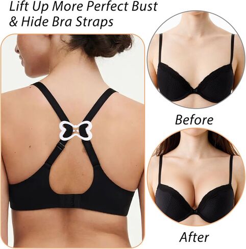 Bra Strap Clips, 11Pcs Bra Clips and Bras Straps Holder, Non-Slip Adjustable Bras Converters to Make Racerback, Conceal Straps & Control Cleavage,Strap Holders for Women (Black, White, Beige) in Saudi Arabia