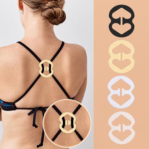 Bra Strap Clips, 11Pcs Bra Clips and Bras Straps Holder, Non-Slip Adjustable Bras Converters to Make Racerback, Conceal Straps & Control Cleavage,Strap Holders for Women (Black, White, Beige) in Saudi Arabia