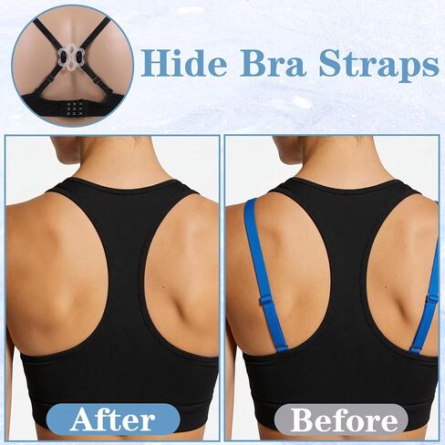 14 Pcs Bra Strap Clips Bra Strap Holders for Slipping, Bras Clips to Make Racerback, Conceal Hide Straps, Cleavage Control, Clear in Saudi Arabia
