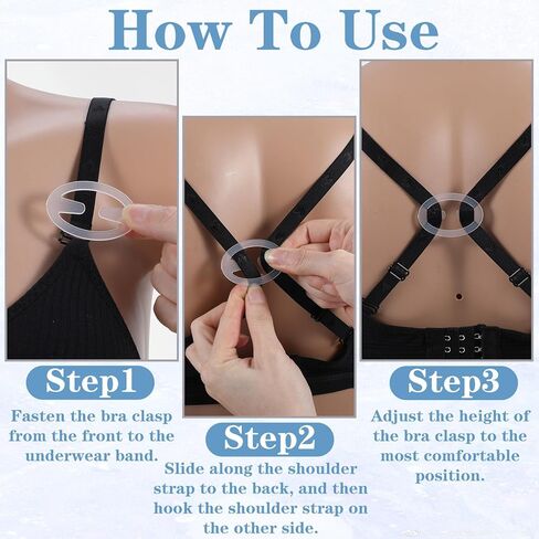14 Pcs Bra Strap Clips Bra Strap Holders for Slipping, Bras Clips to Make Racerback, Conceal Hide Straps, Cleavage Control, Clear in Saudi Arabia