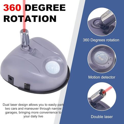 Parking Guide Assist Laser Sensor, 360-Degree Adjustable Wider Angles Garage Parking Sensor with AC Adapter, Park Assistant Guide System Car Stop Indicator for Automotive in Saudi Arabia