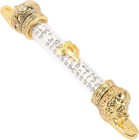HOMSFOU اليهودية Mezuzah للباب مع الكتاب المقدس التمرير المعادن Mezuzah حالة الدينية ديكور المنزل هدية لبيت جديد ومباركة ميتزفه 4.53 بوصة in Saudi Arabia