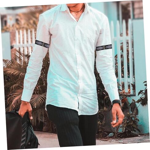 2pcs Men Women Fashion Elastic Cuff Armband Adjustable Shirt Sleeve Holders Elastic Sleeve Garters for Travel in Saudi Arabia