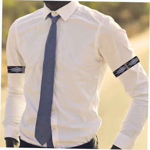 2pcs Men Women Fashion Elastic Cuff Armband Adjustable Shirt Sleeve Holders Elastic Sleeve Garters for Travel in Saudi Arabia
