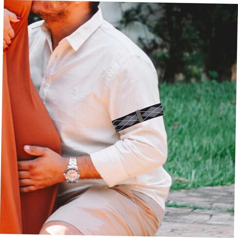 2pcs Men Women Fashion Elastic Cuff Armband Adjustable Shirt Sleeve Holders Elastic Sleeve Garters for Travel in Saudi Arabia