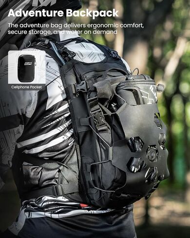 ILM Motorcycle Adventure Backpack Dirt Bike Portable Waterproof Bag for Men Women Dual Sport ATV Hiking BP02 in Saudi Arabia