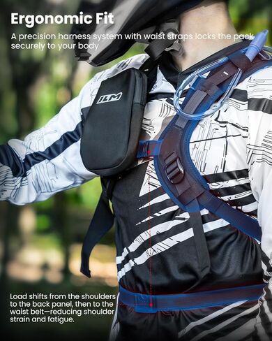 ILM Motorcycle Adventure Backpack Dirt Bike Portable Waterproof Bag for Men Women Dual Sport ATV Hiking BP02 in Saudi Arabia