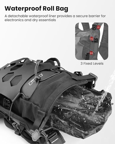 ILM Motorcycle Adventure Backpack Dirt Bike Portable Waterproof Bag for Men Women Dual Sport ATV Hiking BP02 in Saudi Arabia