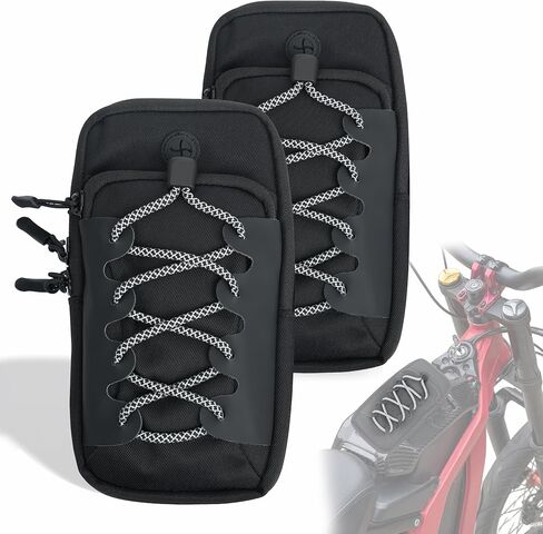 2 حزمة من حقيبة إطار الدراجة الكهربائية الترابية، حقيبة غطاء أمامي للدراجة النارية متوافقة مع Surron Light Bee S/X، Tutti Soleil 01، Yozma IN 10، E-Ride Pro SR/S/SS، Talaria MX3/MX4/MX5 ملحقات الدراجة الإلكترونية (أسود) in Kuwait