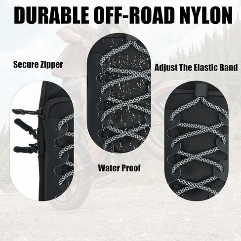 2 حزمة من حقيبة إطار الدراجة الكهربائية الترابية، حقيبة غطاء أمامي للدراجة النارية متوافقة مع Surron Light Bee S/X، Tutti Soleil 01، Yozma IN 10، E-Ride Pro SR/S/SS، Talaria MX3/MX4/MX5 ملحقات الدراجة الإلكترونية (أسود) in Kuwait