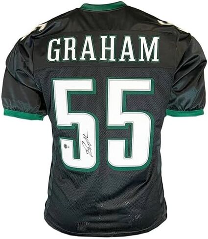 Brandon Graham Signed Black Football Jersey JSA in Saudi Arabia