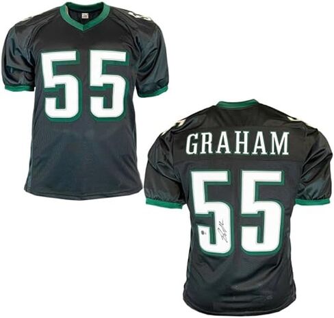 Brandon Graham Signed Black Football Jersey JSA in Saudi Arabia