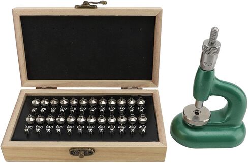 أداة إصلاح تفكيك الساعة، مجموعة ضغط تفكيك علبة الساعة المصنوعة من سبائك الألومنيوم مع 48 قطعة من قوالب ثقب المجوهرات، آلة تركيب الأحجار الكريمة لإعداد الساعات لمتاجر الإصلاح والمهنيين in Kuwait