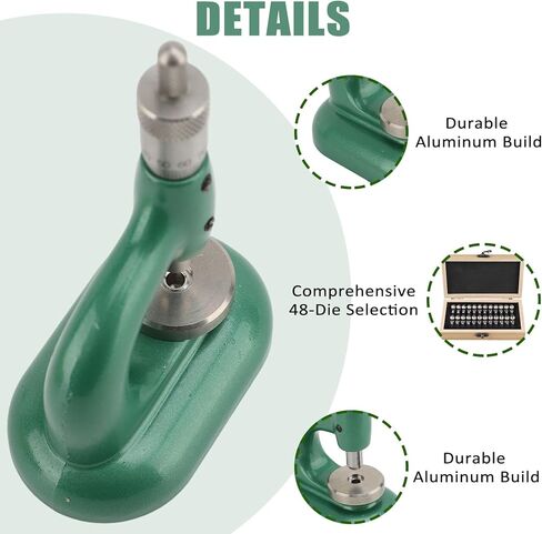 أداة إصلاح تفكيك الساعة، مجموعة ضغط تفكيك علبة الساعة المصنوعة من سبائك الألومنيوم مع 48 قطعة من قوالب ثقب المجوهرات، آلة تركيب الأحجار الكريمة لإعداد الساعات لمتاجر الإصلاح والمهنيين in Kuwait