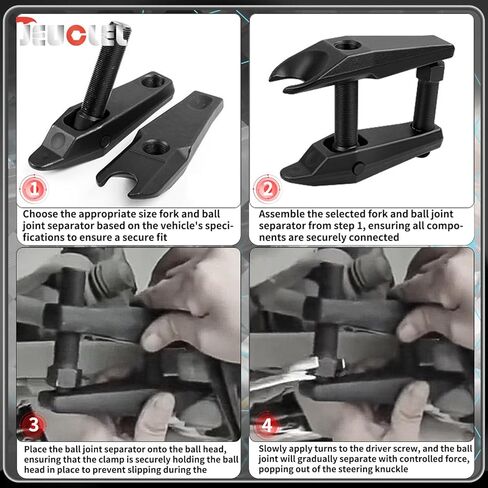Ball Joint Separator Kit Compatible with BMW Benz Land Rover Audi Porsche, Heavy Duty Tie Rod Removal Tool 22mm 24mm 27mm 32mm 36mm Tie Rod Ends Remover Tool Control Arms Steering Knuckles in Saudi Arabia