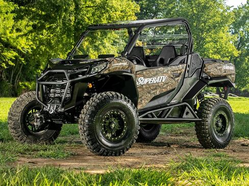 SuperATV Nerf Bars/Tree Kickers for 2021+ Can-Am Commander 700/1000 | UV-Resistant Black Powder Coat Finish | Bolt-On Easy Installation | 1.75" Steel Tubing in Saudi Arabia