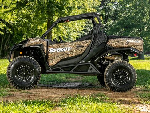 SuperATV Nerf Bars/Tree Kickers for 2021+ Can-Am Commander 700/1000 | UV-Resistant Black Powder Coat Finish | Bolt-On Easy Installation | 1.75" Steel Tubing in Saudi Arabia