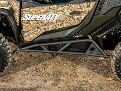 SuperATV Nerf Bars/Tree Kickers for 2021+ Can-Am Commander 700/1000 | UV-Resistant Black Powder Coat Finish | Bolt-On Easy Installation | 1.75" Steel Tubing in Saudi Arabia