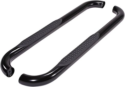 قضبان TrailFX Nerf تناسب سيارة شيفروليه سيلفرادو 1500 Standard Cab 2007-2018 فولاذ مطلي بمسحوق أسود 3 بوصة مجموعة منحنية دائرية مكونة من لوحتي تشغيل مثبتة على لوحة الروك مع أجهزة التثبيت TrailFX A0032B in Kuwait