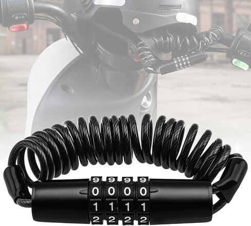 Windance Stainless Steel Retractable Password Lock, Helmet Luggage Lock Cable, Metal Body Anti-Theft Keyless Travel with 4 Digit Coded Combination, Secures Your Suitcase Backpack in Saudi Arabia