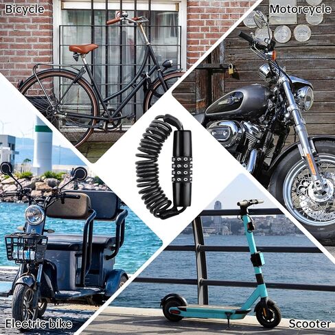 Windance Stainless Steel Retractable Password Lock, Helmet Luggage Lock Cable, Metal Body Anti-Theft Keyless Travel with 4 Digit Coded Combination, Secures Your Suitcase Backpack in Saudi Arabia