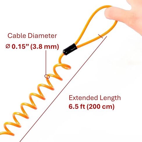 GuardianFlex Security Reminder Cable for Guardian Alarm, Lock and Carabiner in Saudi Arabia