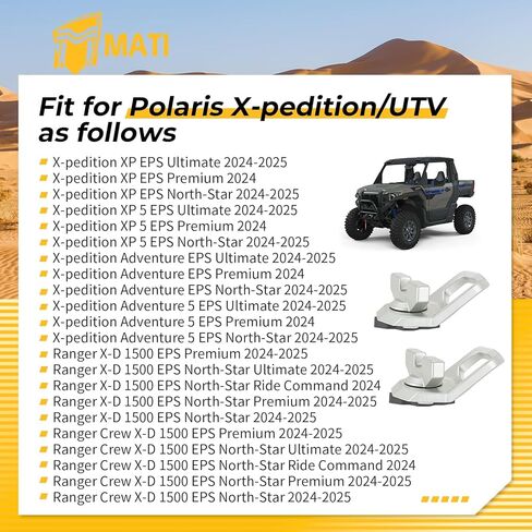 M MATI 2 قطعة Lock & Ride MAX D-Rings لـ Polaris X-pedition XP Adventure EPS Ultimate Premium North-Star Ranger Crew X-D 1500 2024-2025 2890894 2889620 in Kuwait