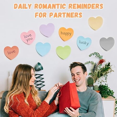 Heart Sticky Notes 640 Sheets, 8 Pads Cute Heart Shape Post it Notes, Strong Adhesive Post, Clean Removal, 80 Sheets/pad in Kuwait