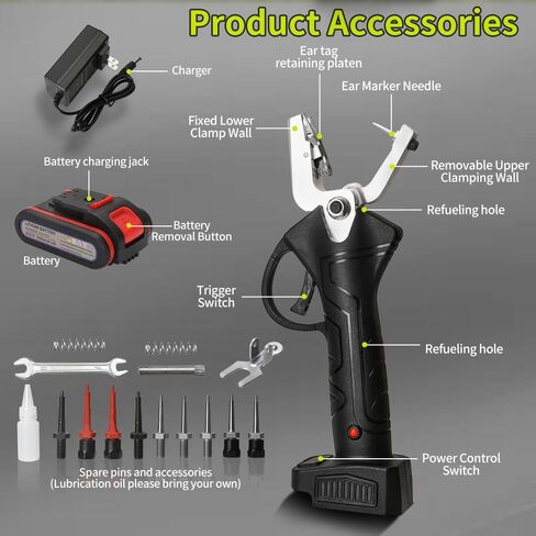 أداة وضع العلامات الكهربائية مع 10 إبر و100 علامة مرقمة 1-100 تصميم آمن مضاد للضغط وضع علامات عالي السرعة من الفولاذ المقاوم للصدأ المتين in Kuwait