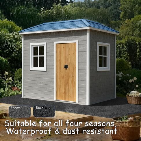 6 x 8.2FT Outdoor Storage Shed Floor Mat, Washable Garden Flooring Pad with Waterproof Bottom, Anti-Slip Patio Furniture Covering Dust Oil Mat for Shed, Tent, Carport, Storage Shed Not Included(Grey) in Saudi Arabia