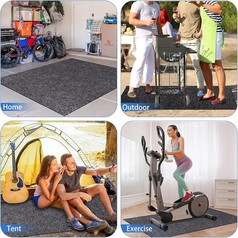 6 x 8.2FT Outdoor Storage Shed Floor Mat, Washable Garden Flooring Pad with Waterproof Bottom, Anti-Slip Patio Furniture Covering Dust Oil Mat for Shed, Tent, Carport, Storage Shed Not Included(Grey) in Saudi Arabia