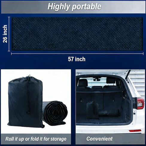 Rolling Creeper Automotive Mat, Foldable Under Car Repair Mat for Low Clearance, Portable Mechanics Rolling Pad with Storage Bag - Auto Repair Tool for Ground Maintenance,Black in Saudi Arabia