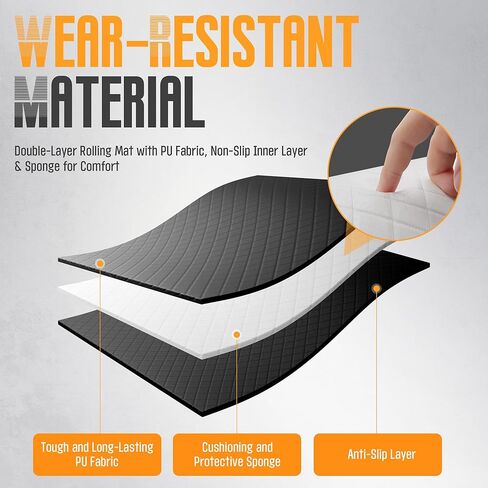 حصيرة الزاحف السحرية، 60 بوصة × 28 بوصة، حصيرة إصلاح السيارة المحمولة، حصيرة ميكانيكا قابلة للطي مع حقيبة تخزين للمركبات منخفضة الخلوص والأسطح غير المستوية، أعمال أرضية المرآب in Kuwait