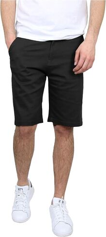 Galaxy by Harvic Men's 5-Pocket Flat-Front Slim-Fit Cotton Stretch Chino Shorts (Size 30-42) in Saudi Arabia