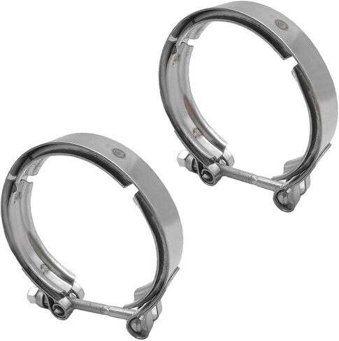 2PCS 2.5 Inch V Band Clamp, 304 Stainless Steel Exhaust V Band Bolt Clamp, Universal Exchange Exhaust Accessories for Most Cars (2.5 Inch) in Saudi Arabia