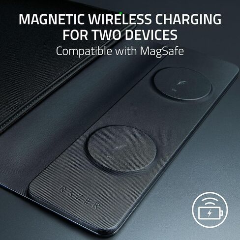 Razer 16" Laptop Sleeve with Wireless Charging: Fits Up to 16 Inches Laptops - Durable Polyester Weave - Padded Interior with Reinforced Edges - Fast Charging for 2 Devices & Compatible with MagSafe in Saudi Arabia
