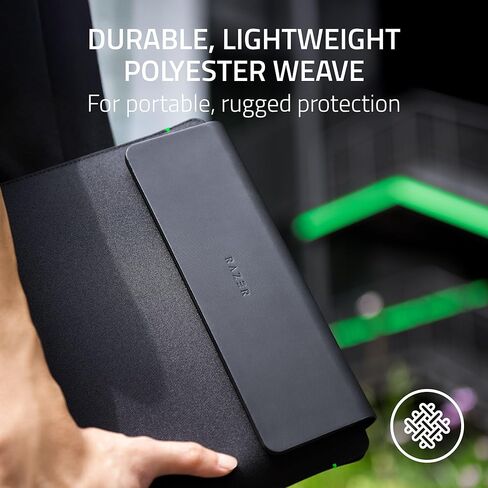Razer 16" Laptop Sleeve with Wireless Charging: Fits Up to 16 Inches Laptops - Durable Polyester Weave - Padded Interior with Reinforced Edges - Fast Charging for 2 Devices & Compatible with MagSafe in Saudi Arabia