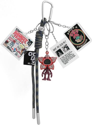 H.ebony 5Pcs Stranger 5 Keychains for Women Men, Movie Theme Keychain, Car Charms Backpack Key Key Chain Accessories Wristlet Chain in Saudi Arabia