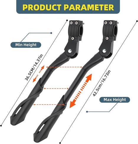 مسند دراجة Desoto عالمي، حامل خلفي خلفي مع ارتفاع قابل للتعديل، مواد عالية الجودة للدراجات الجبلية على الطرق مقاس 24-29 بوصة in Kuwait
