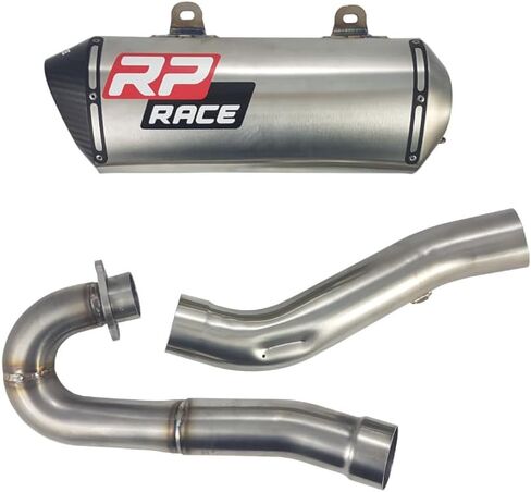 RacingPowerSports نظام العادم الكامل، قصير 12 بوصة، ستانلس ستيل، لياماها YFZ450R in Kuwait
