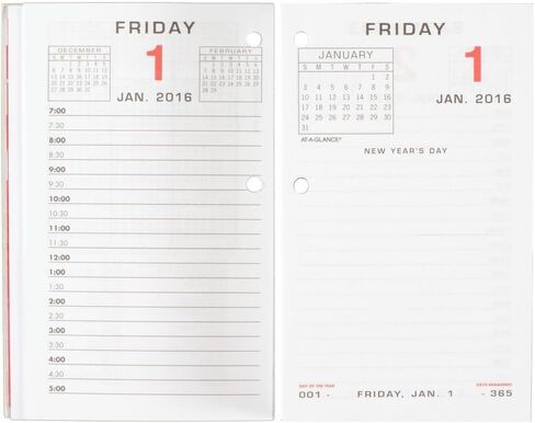AT-A-GLANCE Daily Desk Calendar 2016 Refill, 12 Months, 3.5 x 6 Inch Page Size (E01750) in Saudi Arabia