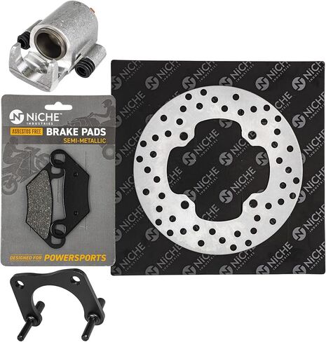NICHE Rear Right Brake Rotor Caliper Pad Kit for Polaris Sportsman 400 1911459 1911415 5248250 2204088 2205606 1911416 in Kuwait