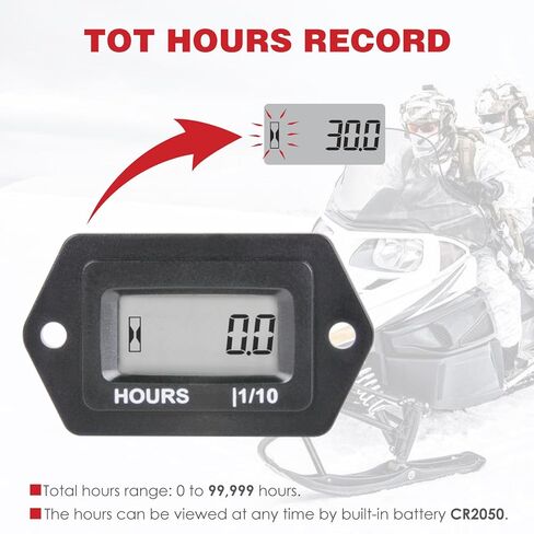 عداد الساعة الرقمي، تيار متردد/تيار مستمر 5 فولت إلى 277 فولت، مقاوم للماء IP68، يستخدم في مولد جرار الحديقة ZTR/ركوب جزازة العشب، سكوتر نادي السيارة، رافعة شوكية، ماكينة تشذيب أوراق الشجر، منشار كهربائي in Kuwait