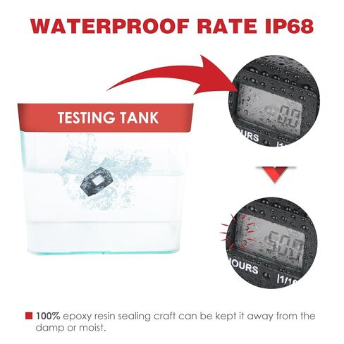 عداد الساعة الرقمي، تيار متردد/تيار مستمر 5 فولت إلى 277 فولت، مقاوم للماء IP68، يستخدم في مولد جرار الحديقة ZTR/ركوب جزازة العشب، سكوتر نادي السيارة، رافعة شوكية، ماكينة تشذيب أوراق الشجر، منشار كهربائي in Kuwait