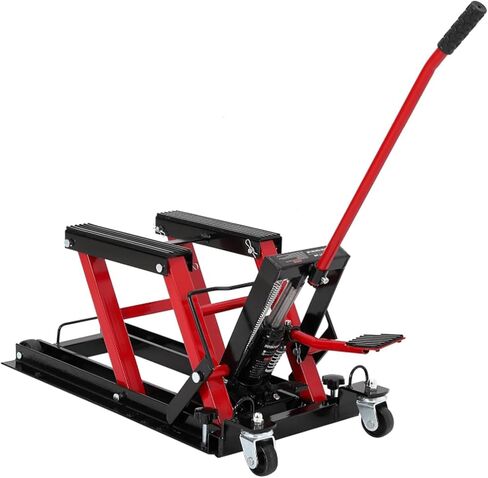 Motorcycle Jack, Garage Scissor Jack, 1500Lb Heavy Duty Dirt Bike Lift, Non-Slip Platform & Safety Lock, for Workshop Repair Maintenance in Saudi Arabia