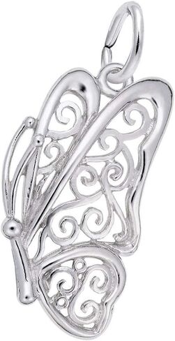 Sterling Silver Filigree Butterfly Charm in Saudi Arabia