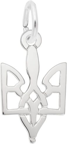 Ukrainian Trident Charm, Charms for Bracelets and Necklaces in Saudi Arabia